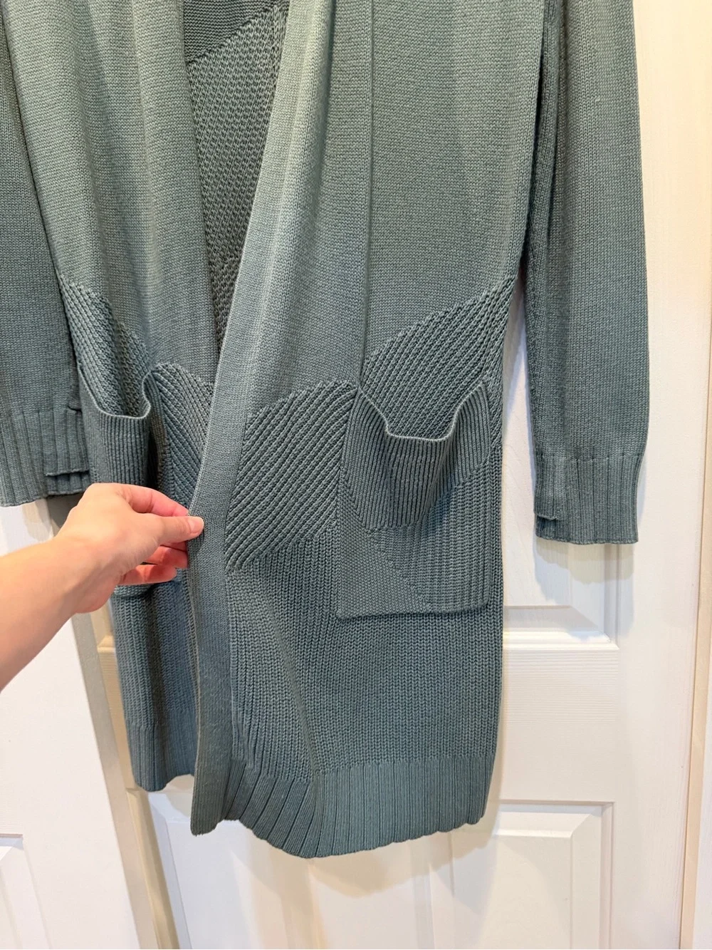 lululemon athletica Open-Front Long Cardigan - Sage